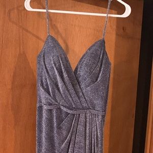 Beautiful bluish gray prom dress. Worn once!
